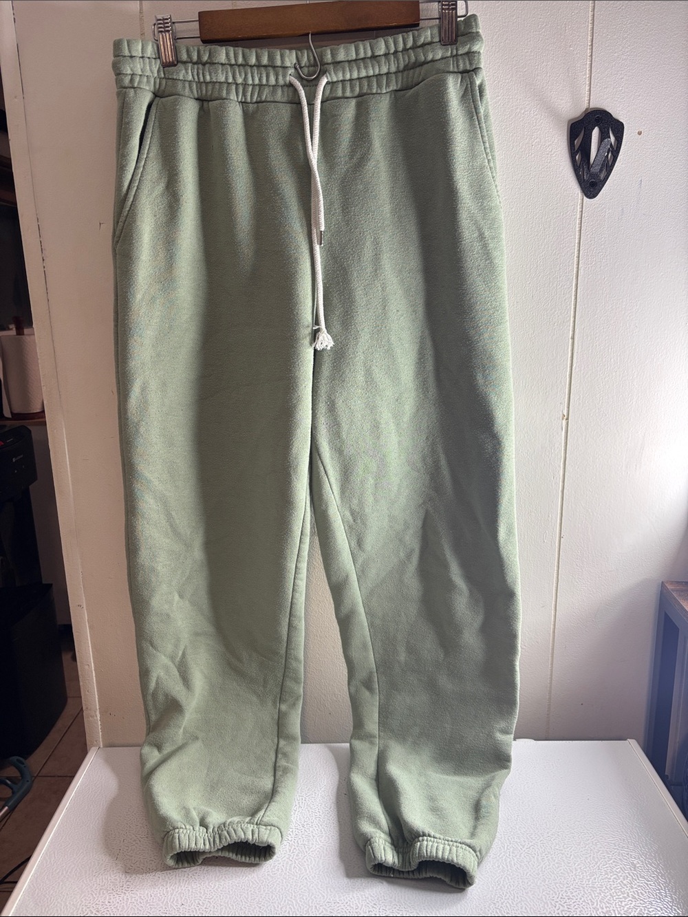 538 - Womans Sage Green Cotton Jogger Pants